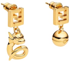 Fendi x FRGMT Metal Earrings Gold Fendi x FRGMT Metal Earrings Gold