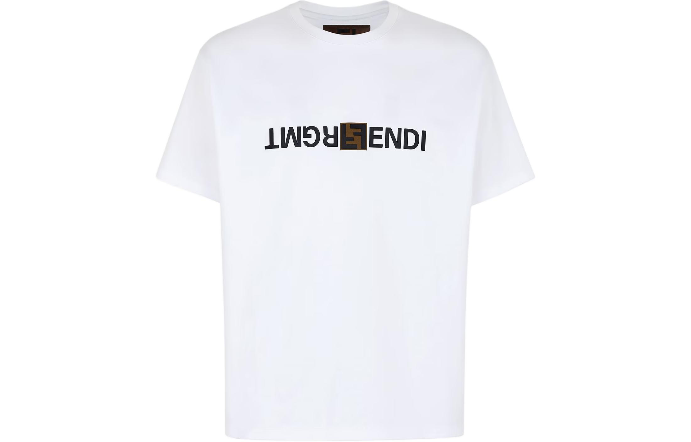 Order Camiseta Blanca de Manga Corta Logo FENDI x FRGMT SS24. FY1144AQJNF0QA0