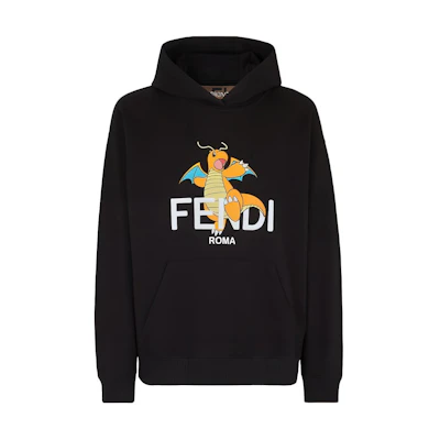 Fendi FRGMT Pokémon SS24 Logo Graphic Print Hoodie Casual Sweatshirt FY1143AQJKF0QA1