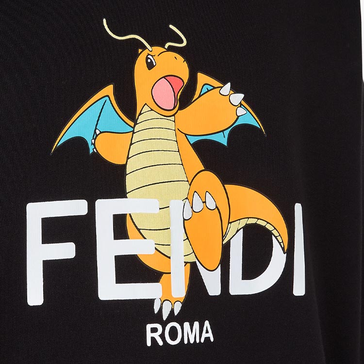 Fendi FRGMT Pokémon SS24 Logo Graphic Print Hoodie Casual Sweatshirt FY1143AQJKF0QA1 圖 4