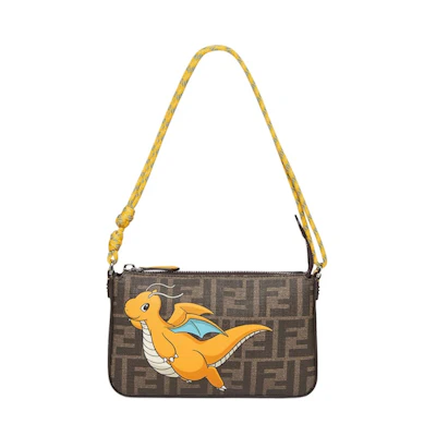 Fendi x FRGMT x Pokemon FF Fabric Bag Baguette Pouch Multicolor