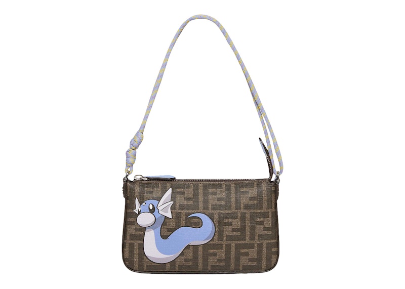 Fendi x FRGMT x Pokemon FF Fabric Bag Baguette Pouch Multicolor/Light Blue