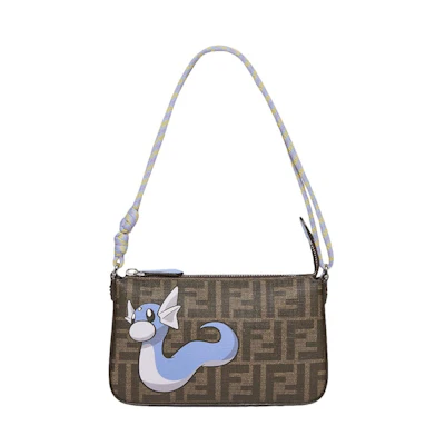 Fendi x FRGMT x Pokemon FF Fabric Bag Baguette Pouch Multicolor/Light Blue