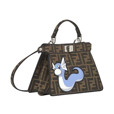 Fendi x FRGMT x Pokemon FF Fabric Bag Peekaboo ISeeU Petite Multicolor