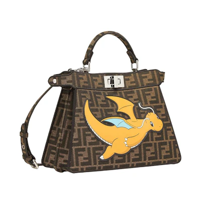 Fendi x FRGMT x Pokemon FF Fabric Bag Peekaboo ISeeU Small Multicolor