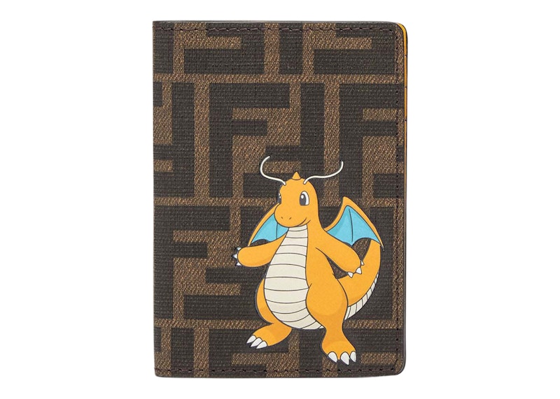 Fendi x FRGMT x Pokemon FF Fabric Card Holder Brown