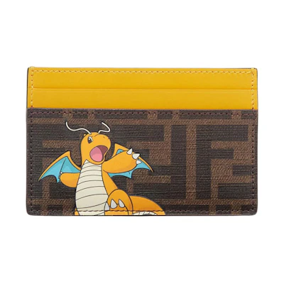 Fendi x FRGMT x Pokemon FF Fabric Card Holder Yellow