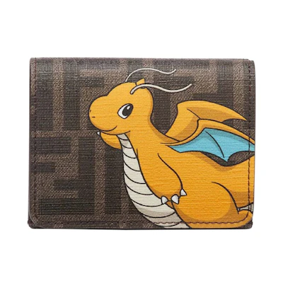 Fendi x FRGMT x Pokemon FF Fabric Wallet Brown/Yellow