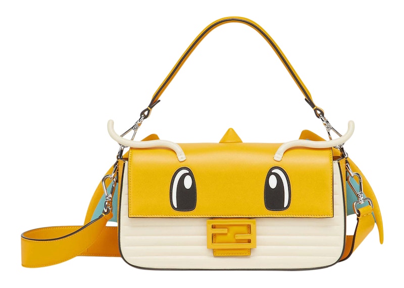 Fendi x FRGMT x Pokemon Nappa Leather Bag Baguette Yellow