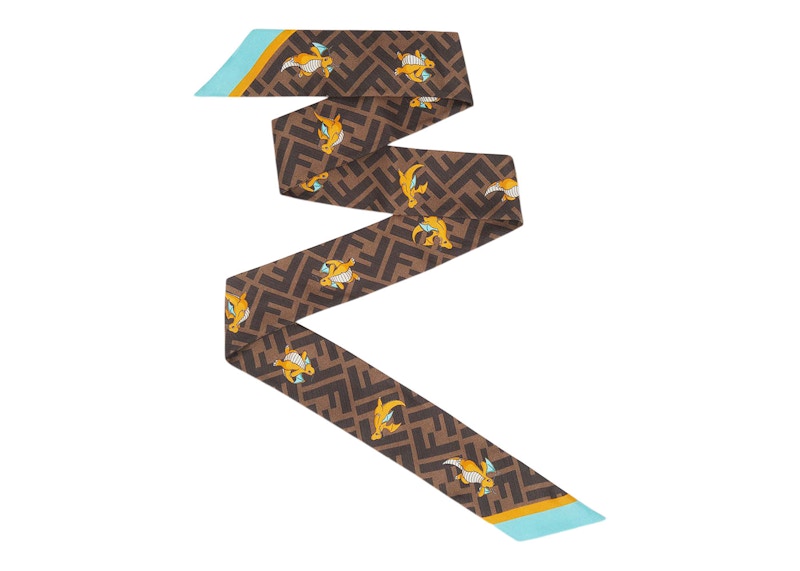 Fendi x FRGMT x Pokemon Silk Narrow Scarf Wrappy Multicolor