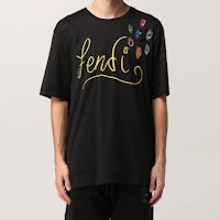 FENDI x Noel Fielding Baju T Longgar Cetakan Graffiti Hitam FY0936AH13F0748 Purchase FENDI x Noel Fielding Baju T Longgar Cetakan Graffiti Hitam FY0936AH13F0748