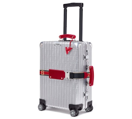 Fendi x Rimowa Cabin Trolley Luggage Zucca Red Web Belt Silver Order Fendi x Rimowa Cabin Trolley Luggage Zucca Red Web Belt Silver