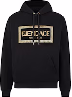 FENDI x VERSACE Black Logo Print Hoodie. FY1143AKDUF0QA1 FENDI x VERSACE Black Logo Print Hoodie. FY1143AKDUF0QA1