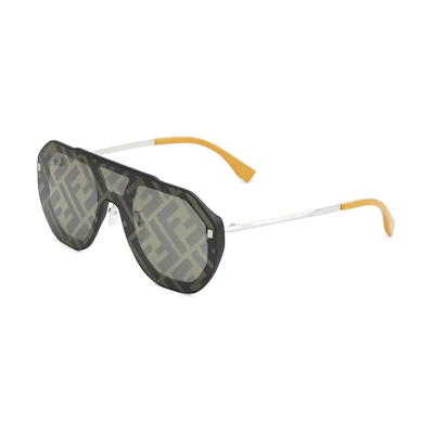 FENDI Yellow Double F Aviator Sunglasses. FOL514A565F1F6P
