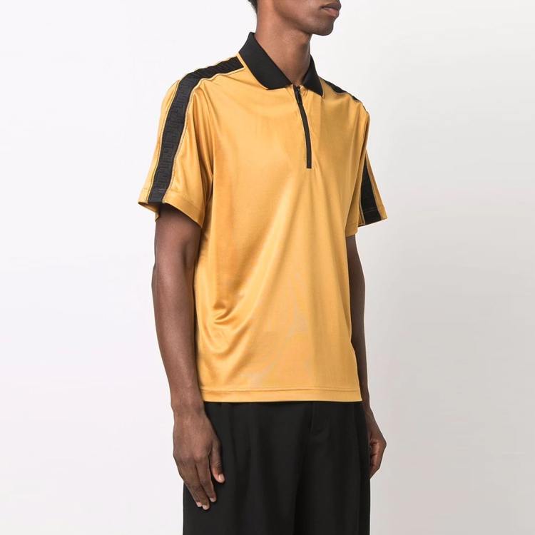 Purchase FENDI Polo Amarillo de Manga Corta con Media Cremallera. FAF641AGJRF08HW