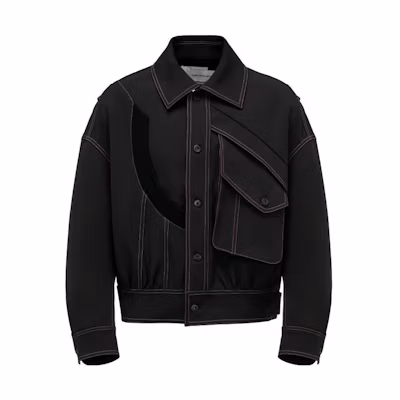 Feng Chen Wang Black Minimalist Long-Sleeve Jacket. FMF16JK05