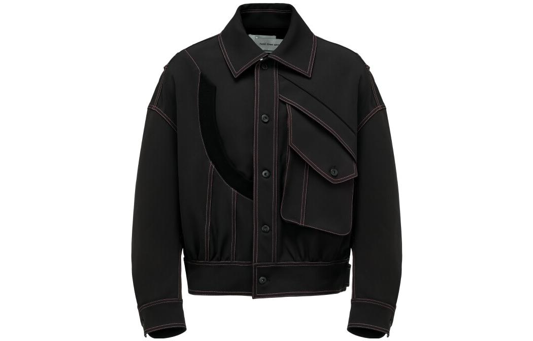 Order Chaqueta Negra Minimalista de Manga Larga Feng Chen Wang. FMF16JK05