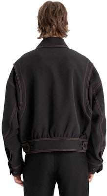 Chaqueta Negra Minimalista de Manga Larga Feng Chen Wang. FMF16JK05 Shop Chaqueta Negra Minimalista de Manga Larga Feng Chen Wang. FMF16JK05