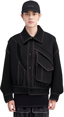 Chaqueta Negra Minimalista de Manga Larga Feng Chen Wang. FMF16JK05 Details for Chaqueta Negra Minimalista de Manga Larga Feng Chen Wang. FMF16JK05