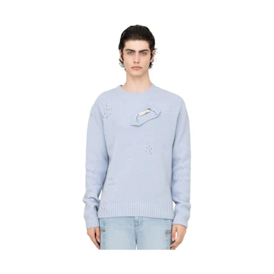 Feng Chen Wang Distressed Deconstructed 2-in-1 Casual Sweater. FUS15KT05