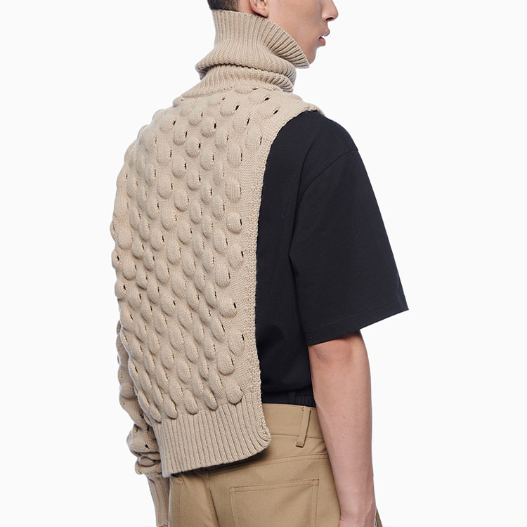 Cheap Feng Chen Wang Jersey de Lana de Cuello Alto Khaki. FF12KNI1006