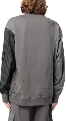 Sudadera Feng Chen Wang Patchwork Crewneck - Gris FMS15SS01 Shop Sudadera Feng Chen Wang Patchwork Crewneck - Gris FMS15SS01