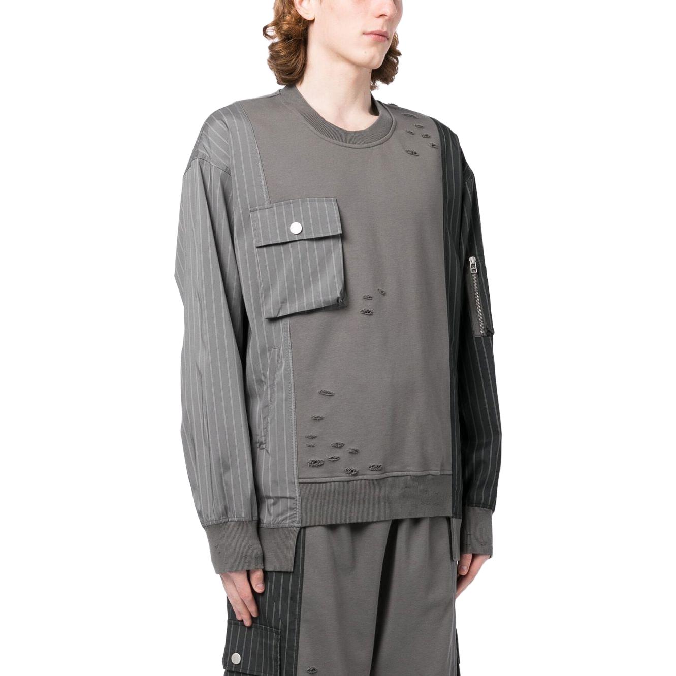 Purchase Sudadera Feng Chen Wang Patchwork Crewneck - Gris FMS15SS01