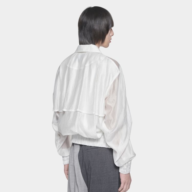 Purchase Feng Chen Wang Chaqueta Transparente de Capas con Botonadura Sencilla. FMS13JK17K
