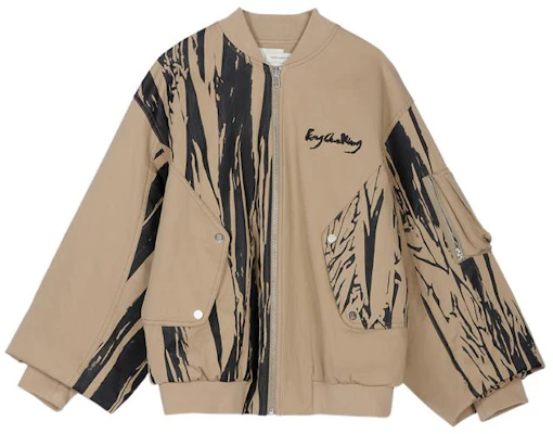 Feng Chen Wang Abstract Embroidered Brown Zip-Up Jacket for Men FF12JAC144 Buy Feng Chen Wang Abstract Embroidered Brown Zip-Up Jacket for Men FF12JAC144