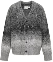 Feng Chen Wang AW24 Tie-Dye Knitted Button Cardigan Unisex Deep Gray. FUF18KT05 Feng Chen Wang AW24 Tie-Dye Knitted Button Cardigan Unisex Deep Gray. FUF18KT05