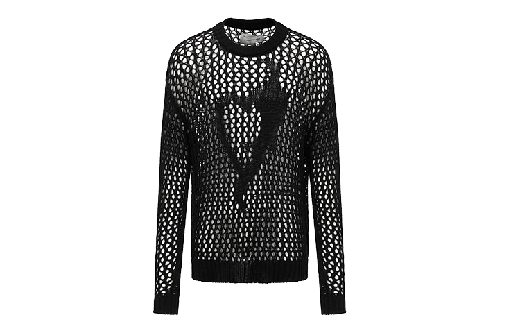 Feng Chen Wang Black Heart Cutout Knit Pullover Unisex Sweater. FUS17KT12B