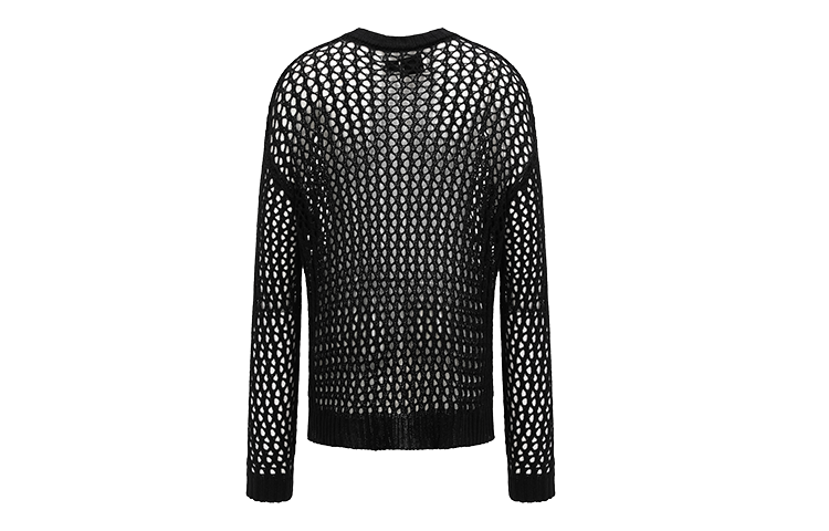 Lookbook Feng Chen Wang Jersey Unisex Negro con Recortes de Corazón. FUS17KT12B