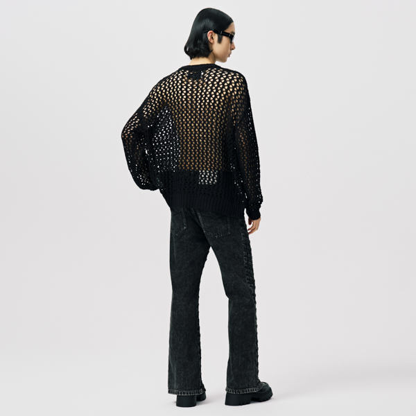 Details for Feng Chen Wang Jersey Unisex Negro con Recortes de Corazón. FUS17KT12B