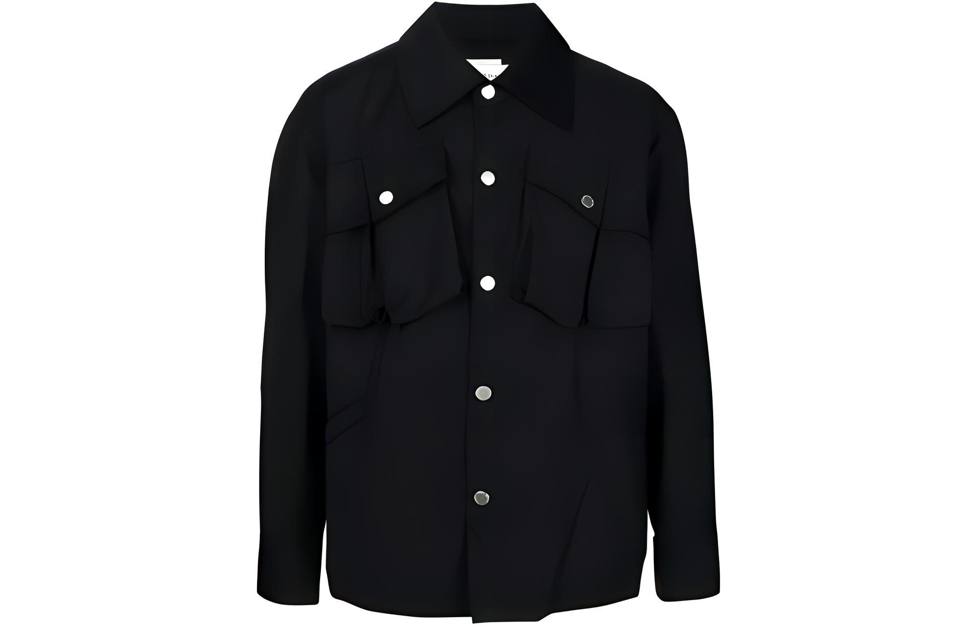 Feng Chen Wang Black Single-Breasted Long-Sleeve Jacket FS13JAC113-BLACK
