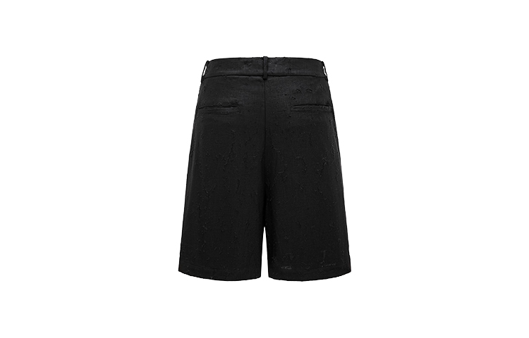 Lookbook Feng Chen Wang Pantalones Cortos Negros Unisex con Cremallera Diseño Simple. FMS17ST05