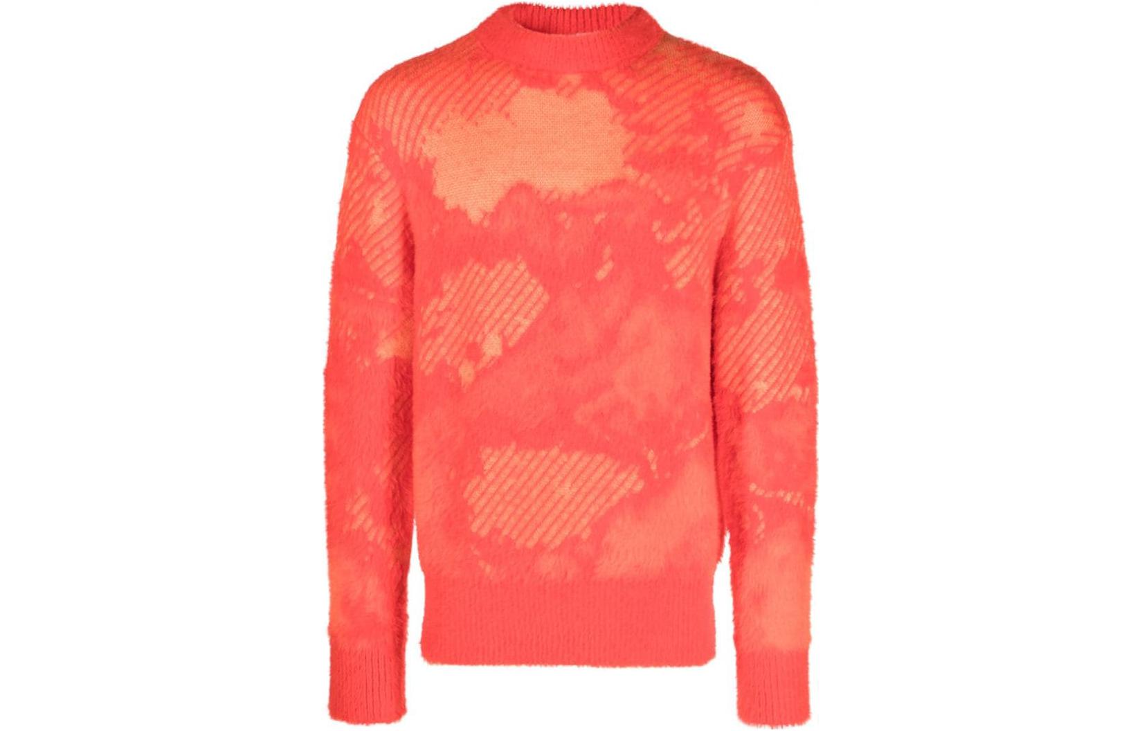 Feng Chen Wang Burnt Effect Jacquard Crewneck Sweater Men. FUF16KT08O