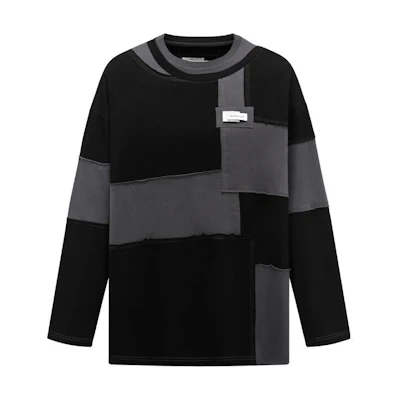 Feng Chen Wang Colorblock Oversized Deconstructed Sweatshirt for Men FMF16HD08