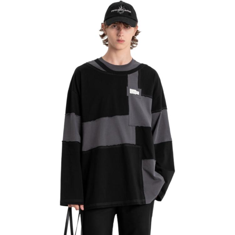 Lookbook Sudadera Hombre Feng Chen Wang Colorblock Oversize Deconstruida. FMF16HD08