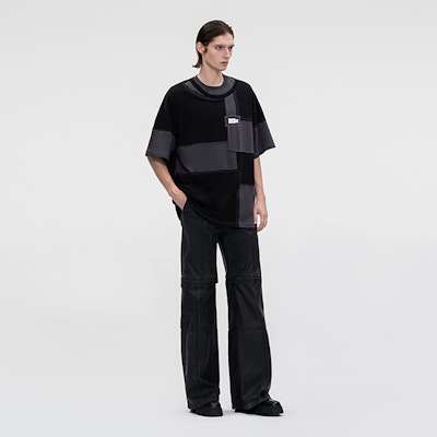 Camiseta Unisex Negra Feng Chen Wang Deconstructed Color-Block FMF18TS01 Shop Camiseta Unisex Negra Feng Chen Wang Deconstructed Color-Block FMF18TS01