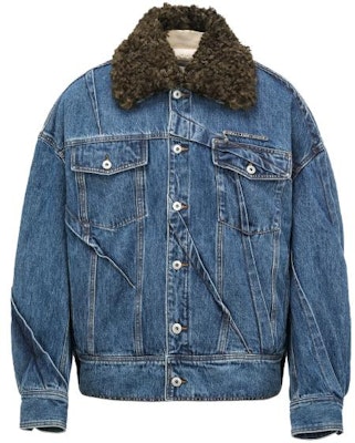 Chaqueta Desmontable Feng Chen Wang de Mezclilla Plisada Azul para Hombre. FF12JAC126 Buy Chaqueta Desmontable Feng Chen Wang de Mezclilla Plisada Azul para Hombre. FF12JAC126