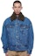 Lookbook Chaqueta Desmontable Feng Chen Wang de Mezclilla Plisada Azul para Hombre. FF12JAC126
