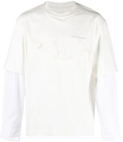 Feng Chen Wang Embroidered Layered Crewneck Long Sleeve Sweatshirt White . FMF14SS04 Feng Chen Wang Embroidered Layered Crewneck Long Sleeve Sweatshirt White . FMF14SS04