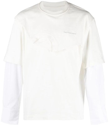 Sudadera Blanca de Manga Larga con Capas y Bordado Feng Chen Wang. FMF14SS04 Buy Sudadera Blanca de Manga Larga con Capas y Bordado Feng Chen Wang. FMF14SS04