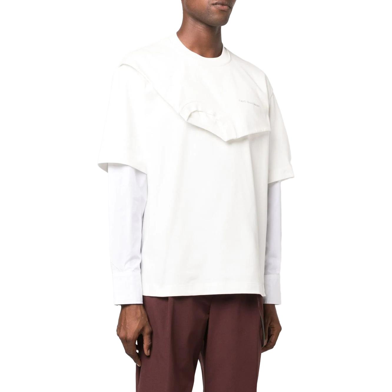 Purchase Sudadera Blanca de Manga Larga con Capas y Bordado Feng Chen Wang. FMF14SS04