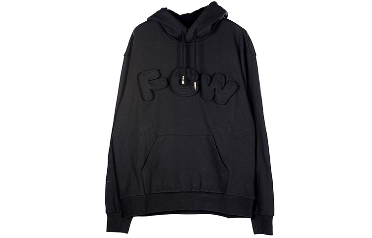 Feng Chen Wang FW21 3D Letter Hoodie Unisex Black FF12HOO410B