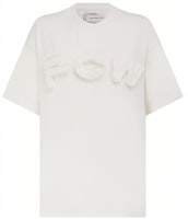 Feng Chen Wang FW21 3D Letter Oversized Unisex White T-Shirt. FF12TSH711 Feng Chen Wang FW21 3D Letter Oversized Unisex White T-Shirt. FF12TSH711