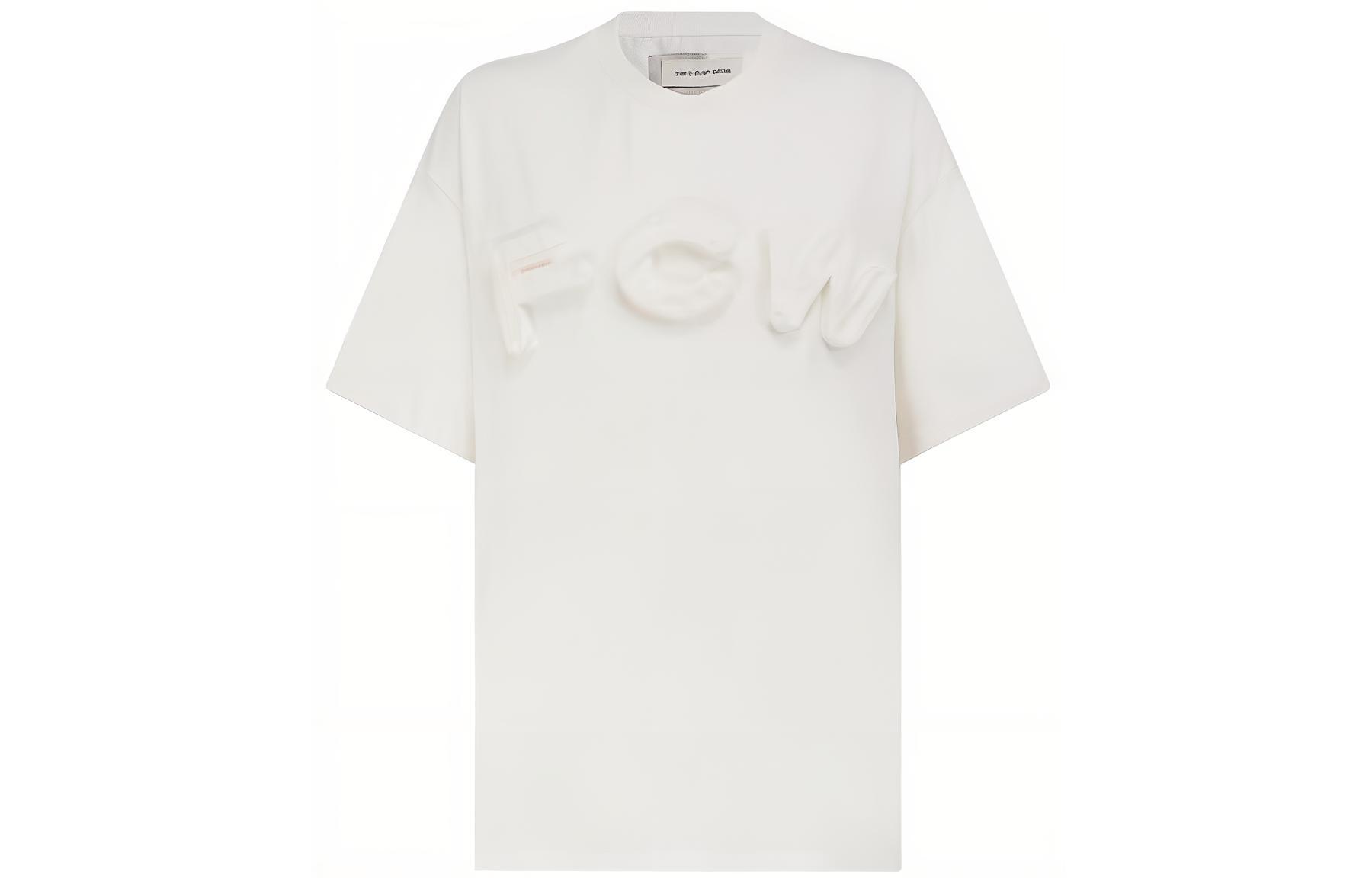 Order 馮晨汪 FW21 3D字母寬鬆款中性白色T恤 FF12TSH711