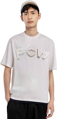 馮晨汪 FW21 3D字母寬鬆款中性白色T恤 FF12TSH711 Cheap 馮晨汪 FW21 3D字母寬鬆款中性白色T恤 FF12TSH711