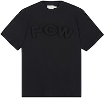 Feng Chen Wang FW21 3D Logo Unisex Oversized Black Crew Neck T-Shirt. FF12TSH711B Feng Chen Wang FW21 3D Logo Unisex Oversized Black Crew Neck T-Shirt. FF12TSH711B