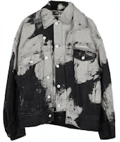 Feng Chen Wang FW21 Double-Dyed Deconstructed Denim Jacket Black/Grey Men. FF12JAC123 Feng Chen Wang FW21 Double-Dyed Deconstructed Denim Jacket Black/Grey Men. FF12JAC123